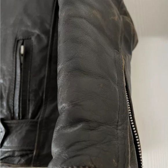 XS Women’s cropped genuine leather rider jacket - Picture 10 of 16